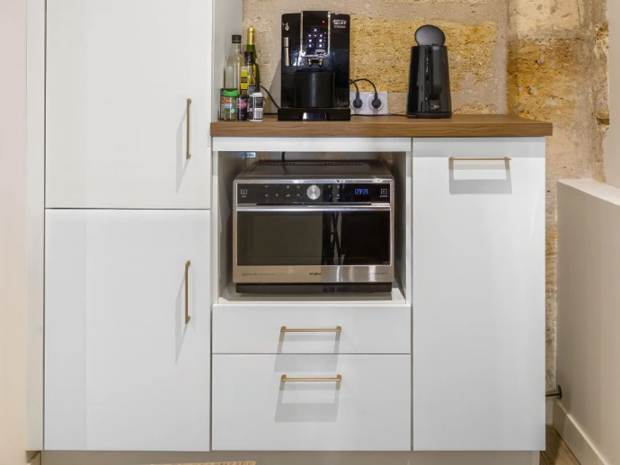 Cuisine blanc et bois