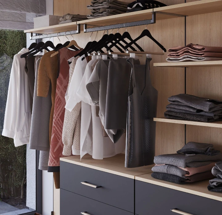 Penderie et tiroirs en dressing