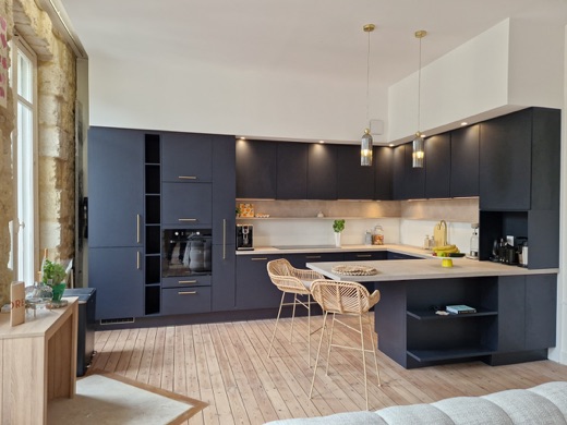 Cuisine sur mesure appartement bordelais — Cuizineo