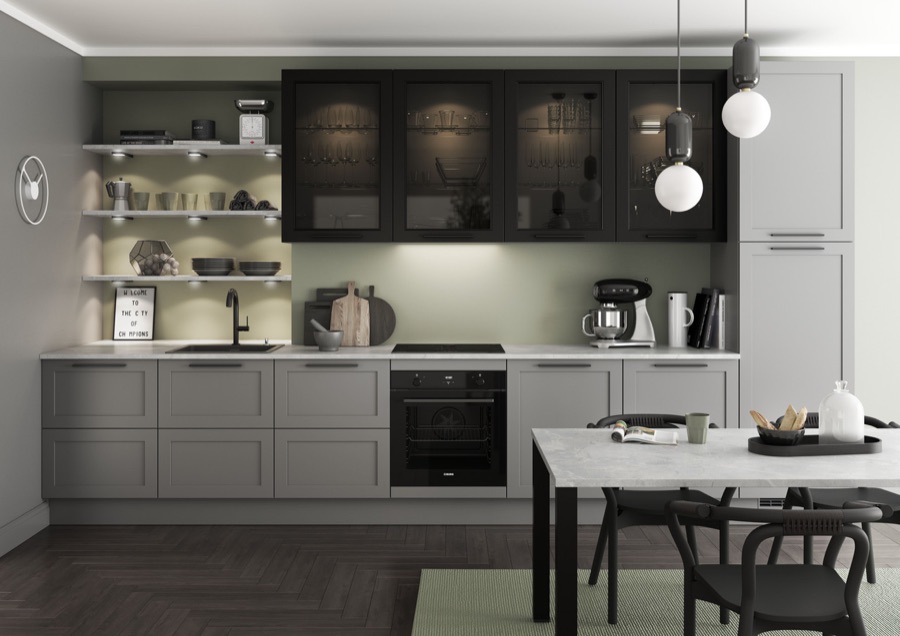 Meubles hauts éclairés LED cuisine sur mesure — Cuizineo