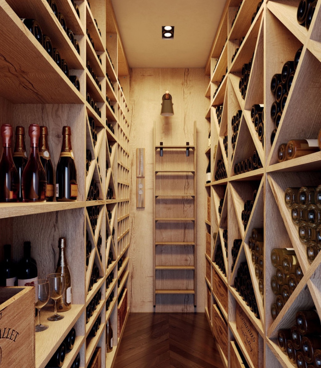 Cave à vin intégrée cuisine sur mesure Bordeaux — Cuizineo